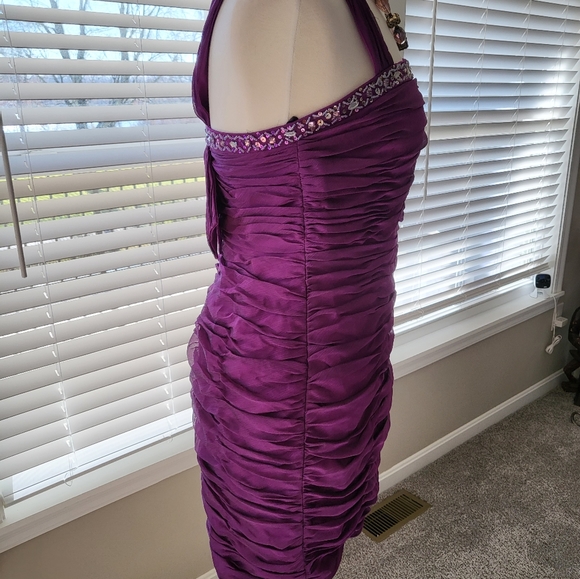 Ignite Evenings by Carol Lin – Purple Evening/Cocktail Dress (Size 12) - Picture 5 of 13